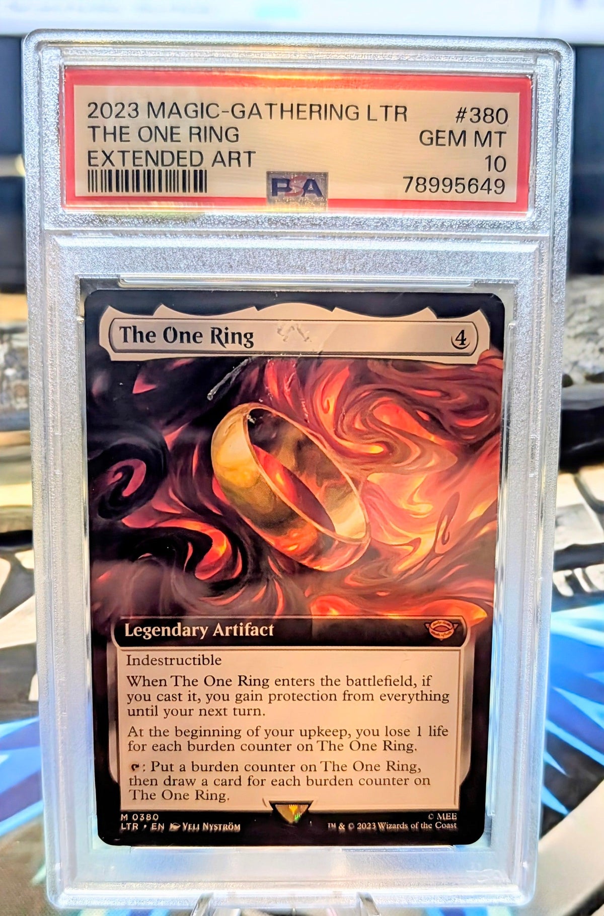 2023 MTG Lord of the Rings: Tales of Middle-Earth The One Ring Extended Art #380 PSA 10 Gem Mint