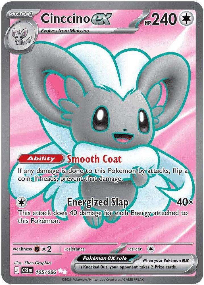 Cinccino ex - ME04: Chaos Rising (CRI) 105/086
