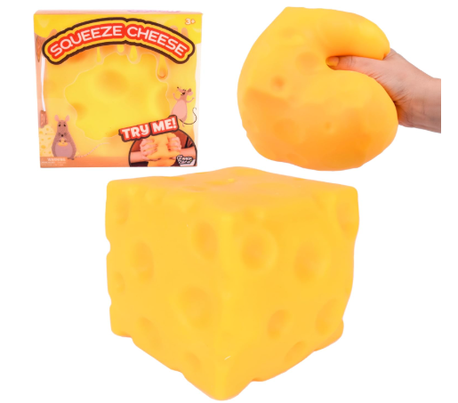 Squeeze Cheese Jumbo Squishy Stress Toy 4.5"