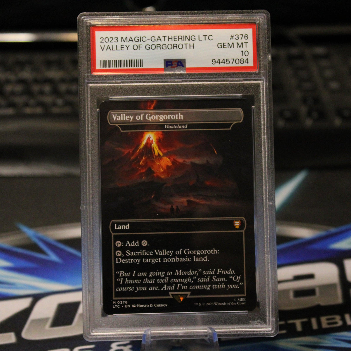 Magic: The Gathering - Valley of Gorgoroth #376 PSA 10 - Lord of the Rings: Tales of Middle-Earth Commander 2023