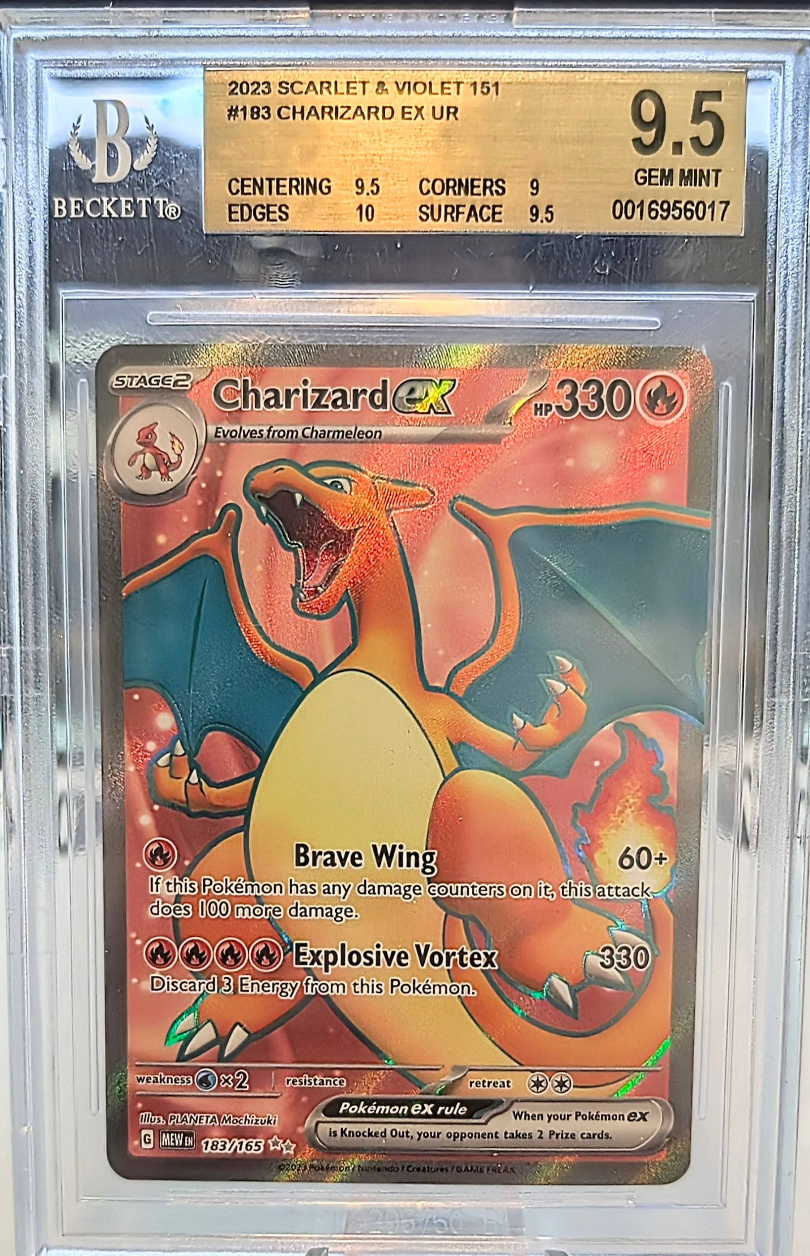 Pokémon Charizard EX Scarlet & Violet 151 #183/165 - BGS 9.5 Gem Mint