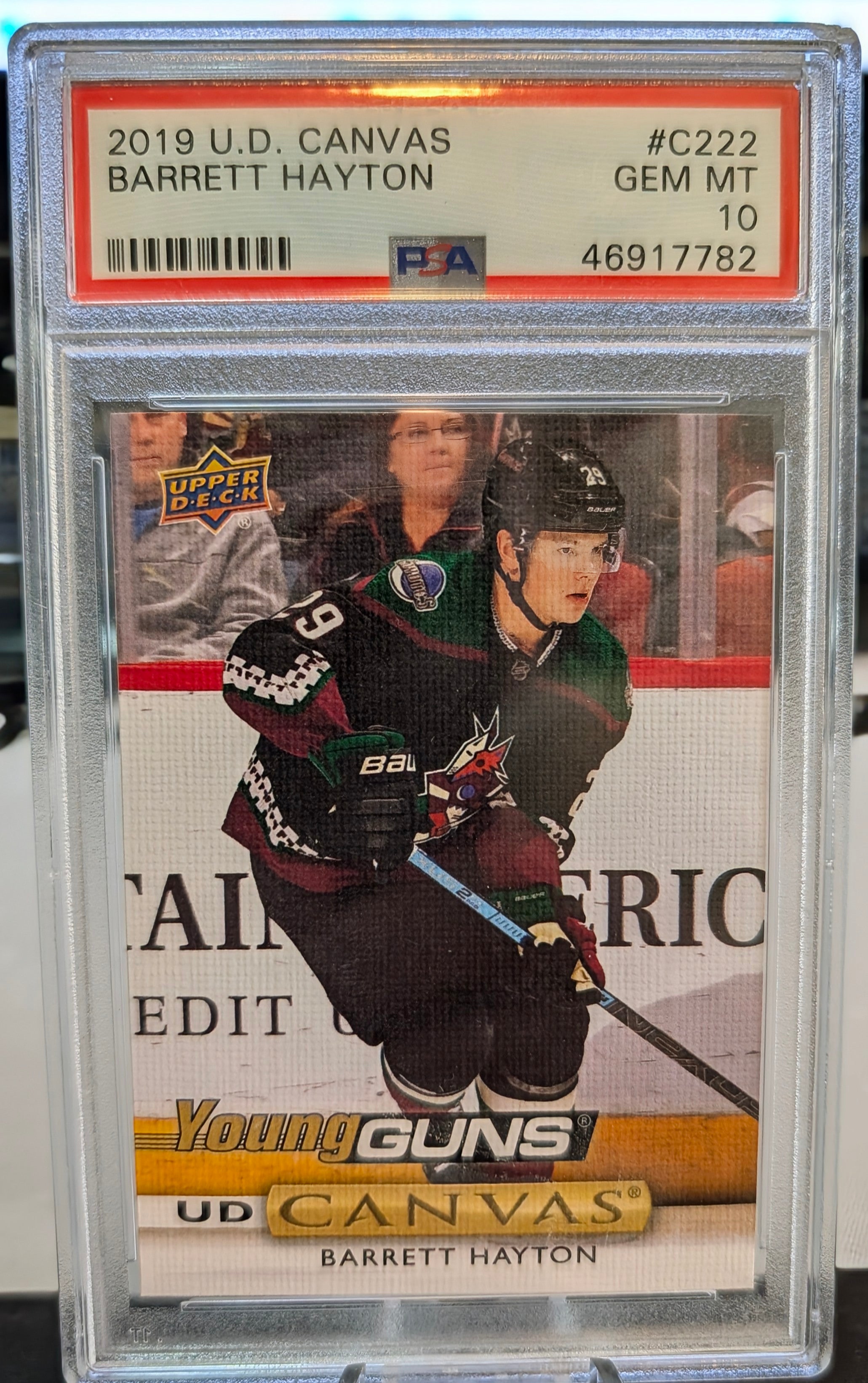 2019 Upper Deck #C222 Barrett Hayton UD Canvas Young Guns - PSA 10 Gem Mint Rookie