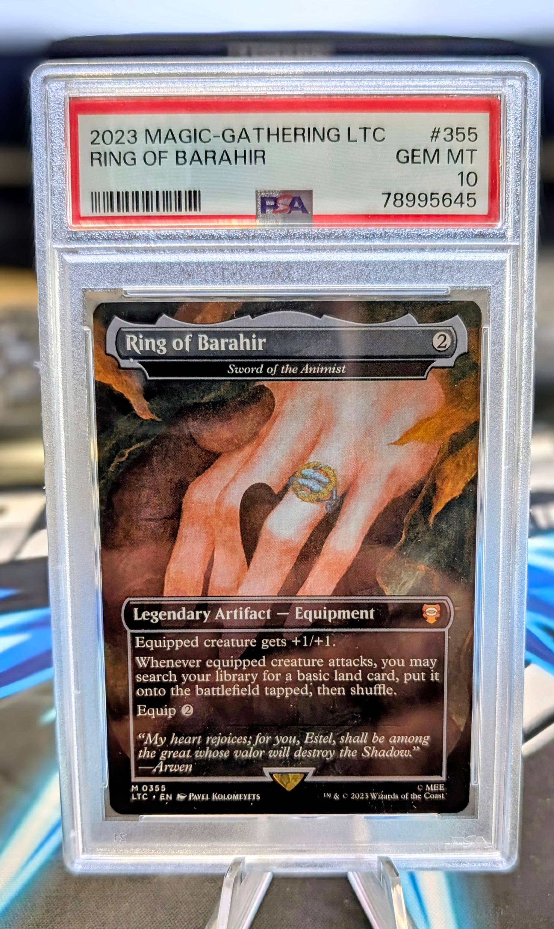 MTG - The Lord of the Rings - Ring of Barahir / Sword of the Animist - PSA 10 GEM MINT - Razorray3 Cards & Collectibles 