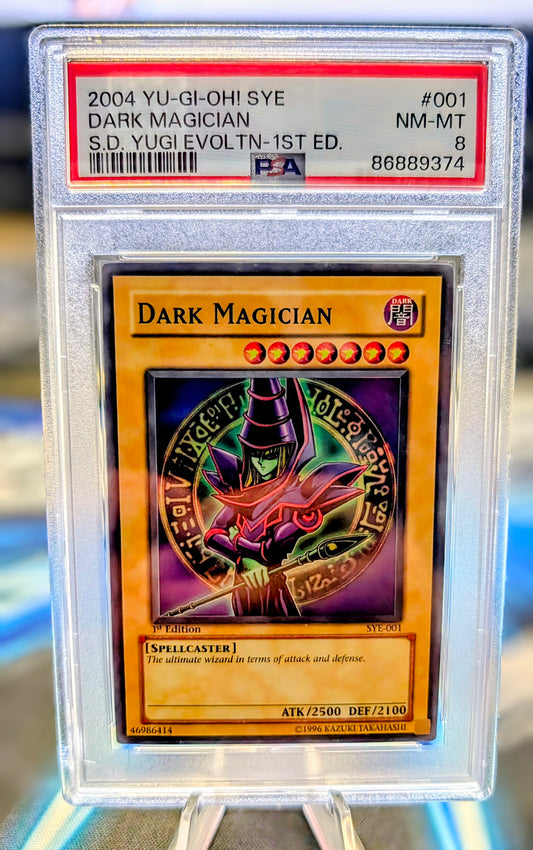 Yu-Gi-Oh! - Dark Magician - SYE-001 - Super Rare - 1st Edition - 2004 - PSA 8 NM-MT - Razorray3 Cards & Collectibles 