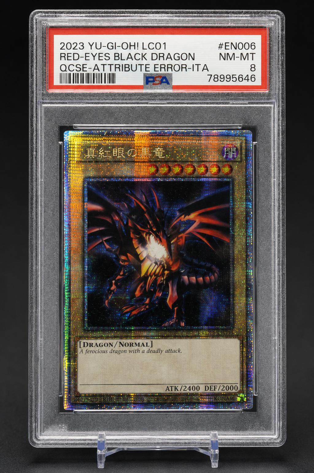Yu-Gi-Oh! - Red-Eyes Black Dragon 25th Anniversary Ultra Rare LC01-EN006 PSA 8 NM-MT
