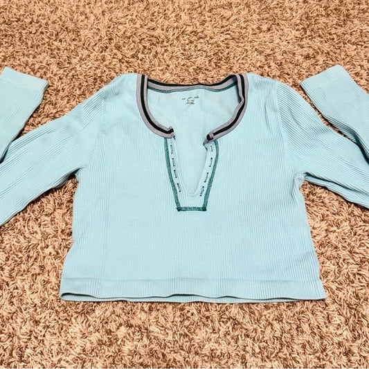 Urban Outfitters Women's Mint Light Blue Crop Top M